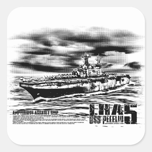 Amphibious assault ship Peleliu Sticker (Front)