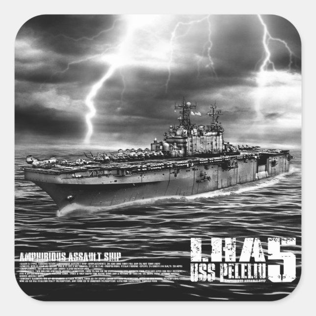Amphibious assault ship Peleliu Sticker (Front)