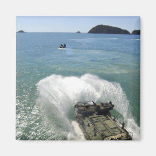 Amphibious Assault vehicles exit the well deck Magnet