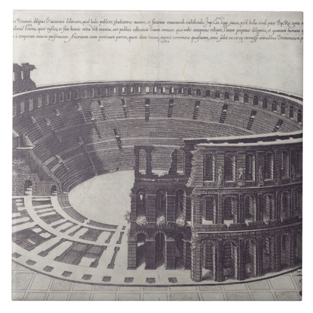 Amphitheater at Verona at Piazza Bra Tile (Front)