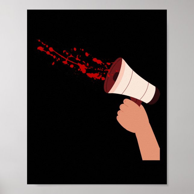 Amplify The Voices Of Resistance No Justice No Pea Poster (Front)