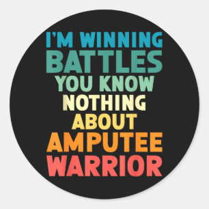 Ampu Warrior Leg Ampu Arm Ampu Leg Amputation Classic Round Sticker