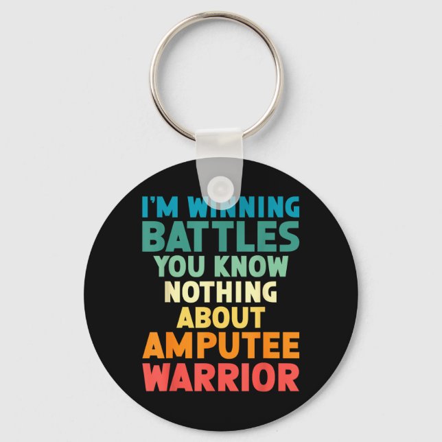 Ampu Warrior Leg Ampu Arm Ampu Leg Amputation Key Ring (Front)