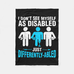 Amputation Wheelchair Prosthetic Leg Humour Graphi Fleece Blanket