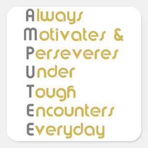 Amputee A.M.U.T.E.E. Square Sticker