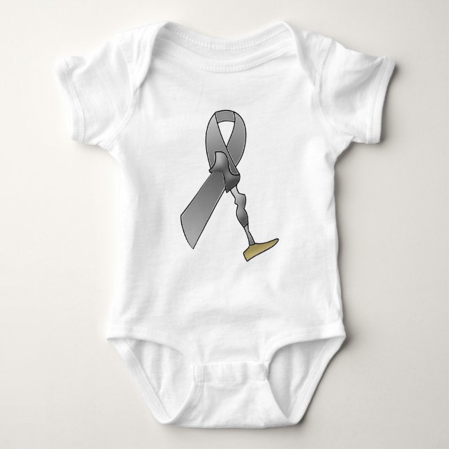 Amputee Awareness Ribbon Baby Bodysuit (Front)