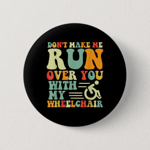 Amputee Fun Wheelchair Racing Bysketbyll Handicap 6 Cm Round Badge