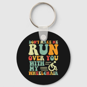 Amputee Fun Wheelchair Racing Bysketbyll Handicap Key Ring