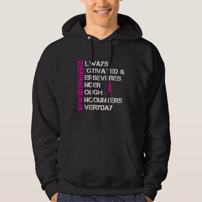 Amputee Humour Definition Leg Arm Funny Recovery 1 Hoodie (Front)