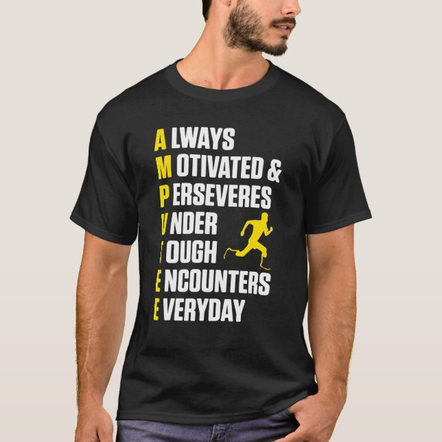 Amputee Humour Definition Leg Arm Funny Recovery 4 T-Shirt (Front)