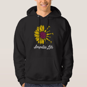 Amputee Humour Flower Life Leg Arm  Recovery Hoodie