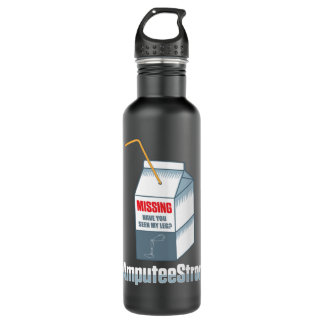 Amputee Humour Missing Leg Arm Funny Recovery Gift 710 Ml Water Bottle