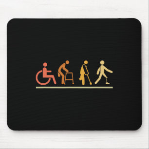 Amputee Leg Disabilities Evolution Prosthetic Leg  Mouse Mat