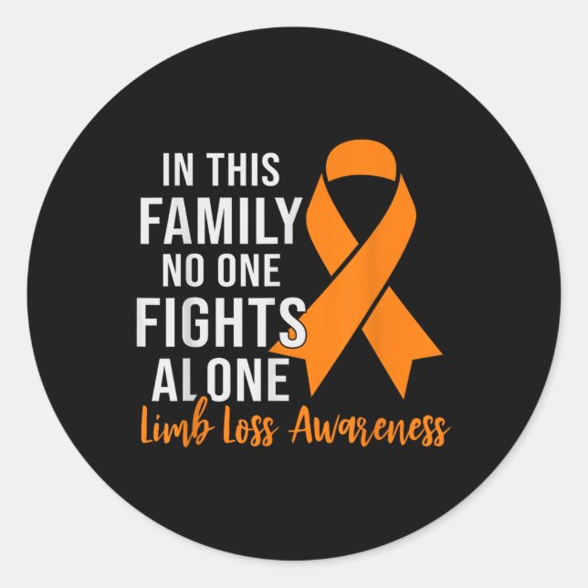Amputee Support Limb Difference Limb Loss Awarenes Classic Round Sticker (Front)