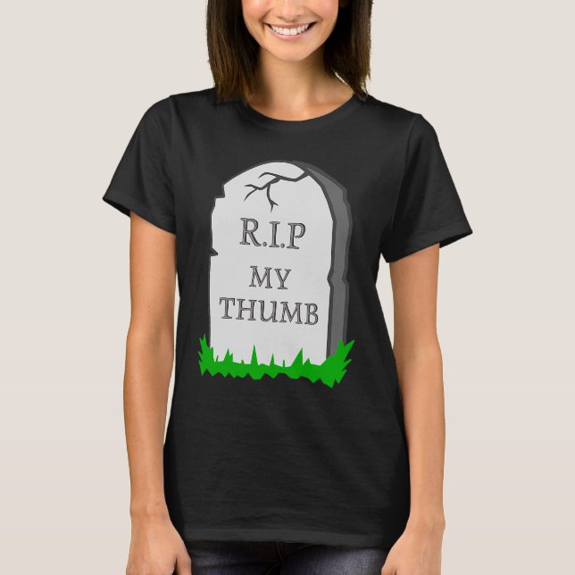 Amputee Thumb Amputation RIP My Thumb Headstone Jo T-Shirt (Front)