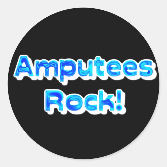 Amputees Rock! Classic Round Sticker (Front)