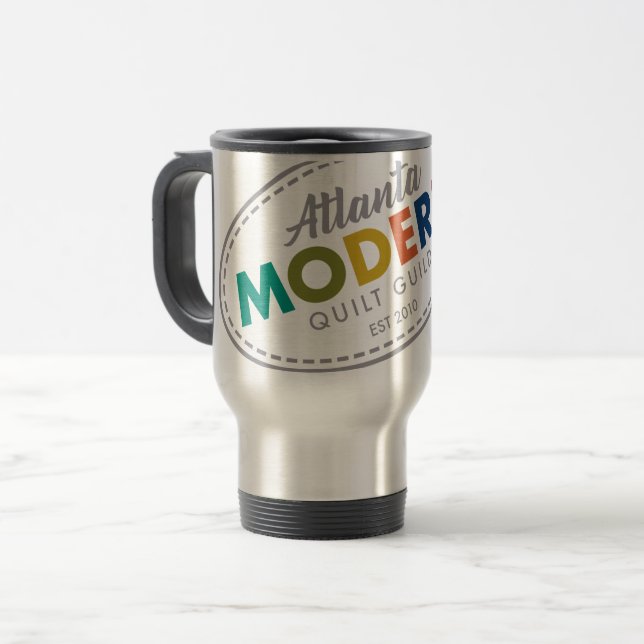 AMQG Stainless Steel Travel Mug (Front Left)