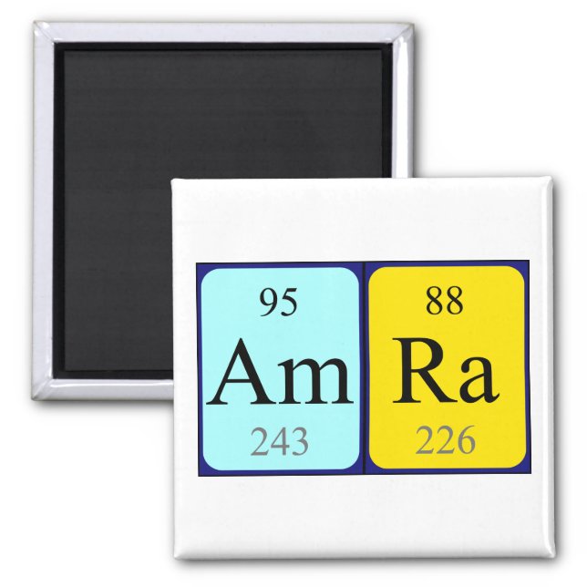 Amra periodic table name magnet (Front)