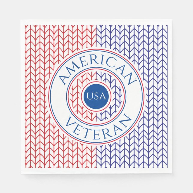 AMRICAN VETERAN Standard Luncheon Paper Napkins (Front)