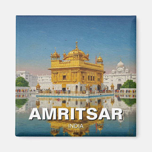 Amritsar Golden Temple India Magnet (Front)