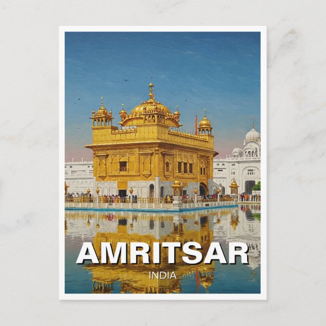 Amritsar Golden Temple India Postcard (Front)