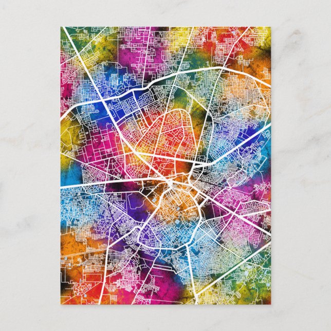 Amritsar Punjab City Map Postcard (Front)