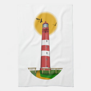 Amrum Lighthouse Germany Tea Towel