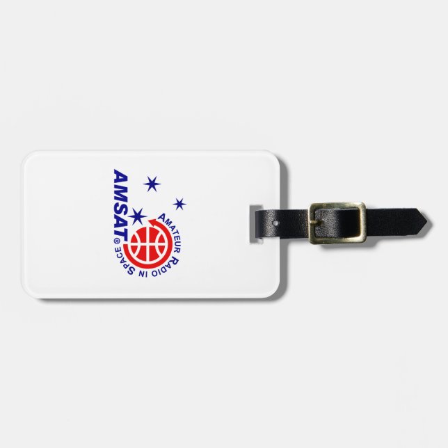 AMSAT Vertical Logo Luggage Tag (Front Horizontal)
