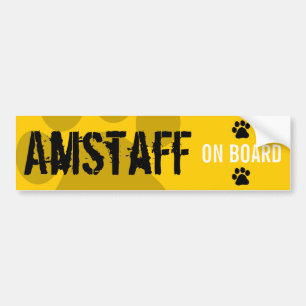 Amstaff on Board Bumper Sticker