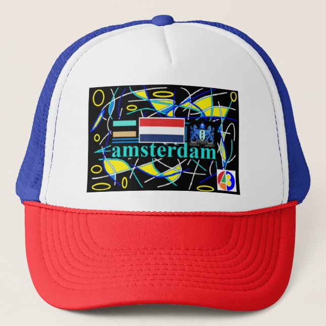 Amsterdam 11 Kappe Trucker Hat (Front)