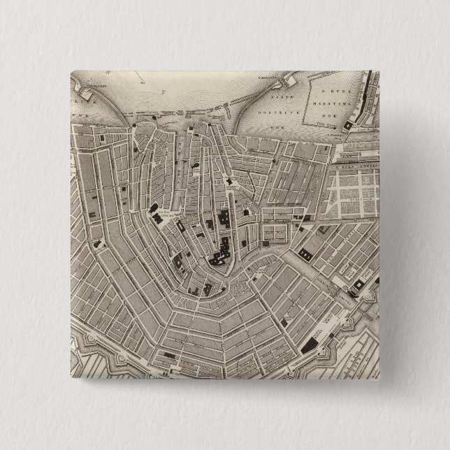 Amsterdam 15 Cm Square Badge (Front)