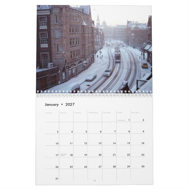 Amsterdam 2014 - Custom Printed Calendar (Jan 2027)
