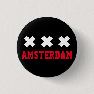 Amsterdam 3 Cm Round Badge