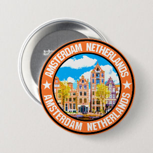 Amsterdam                                          7.5 cm round badge