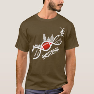 Amsterdam American Football Skyline Netherlands c T-Shirt