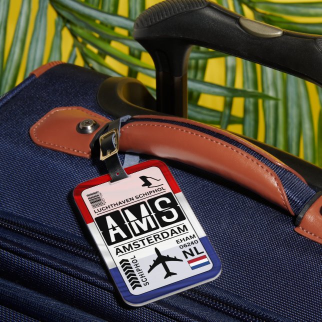 Amsterdam AMS Luggage Tag (Front Insitu 1)