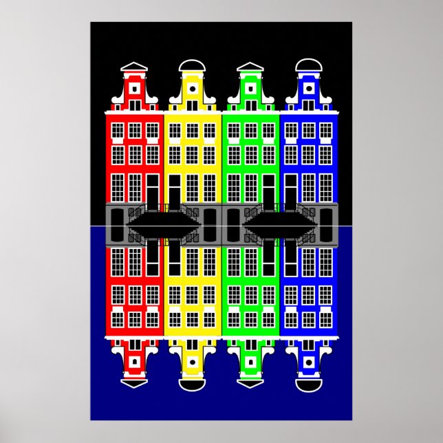 Amsterdam Architecture - Merchants' houses Poster (Front)