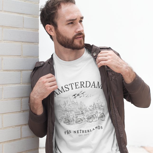 Amsterdam Beautiful Vintage Landscape T-Shirt (Creator Uploaded)