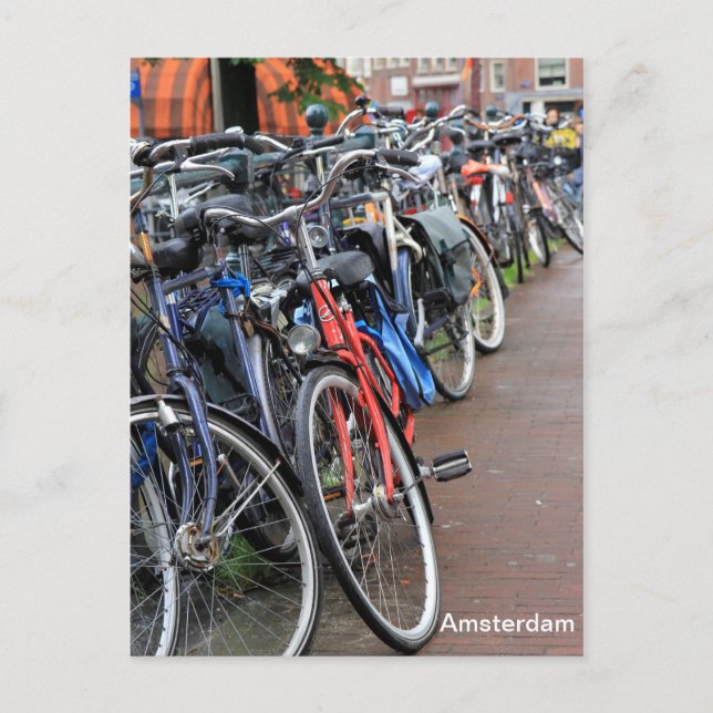 Amsterdam bikes postcard (Front)