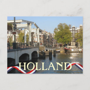 Amsterdam Bridge Holland Postcard