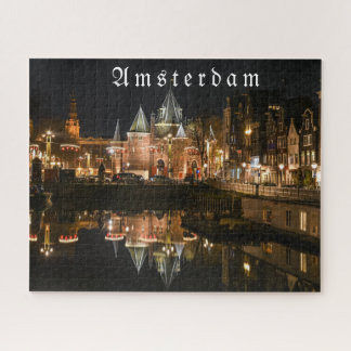 Amsterdam by night, Christmas time 2021 Jigsaw Puz Jigsaw Puzzle