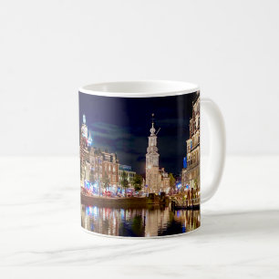 Amsterdam by night coffee mug