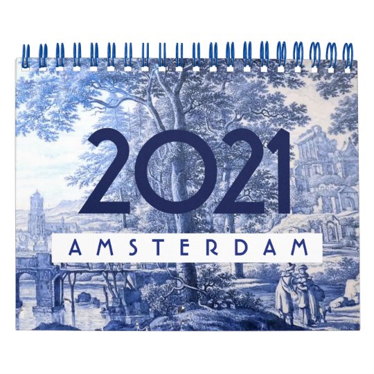 Amsterdam Calendar 2021 Zazzle.co.uk