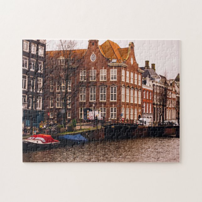 Amsterdam Canal and Architecture Jigsaw Puzzle (Horizontal)