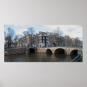 Amsterdam Canal Bridges Photo Poster