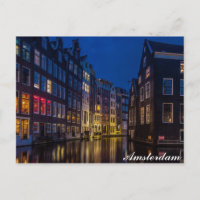 Amsterdam Canal Homes Night Lights