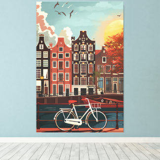 Amsterdam Canal Houses Canvas Print