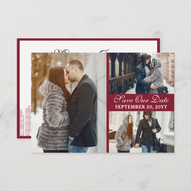 Amsterdam Canal Houses Dutch Save The Date Card (Front/Back)