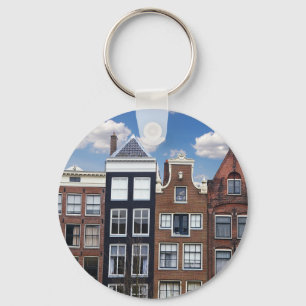 Amsterdam Canal Houses Key Ring
