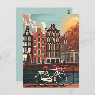 Amsterdam Canal Houses Postcard